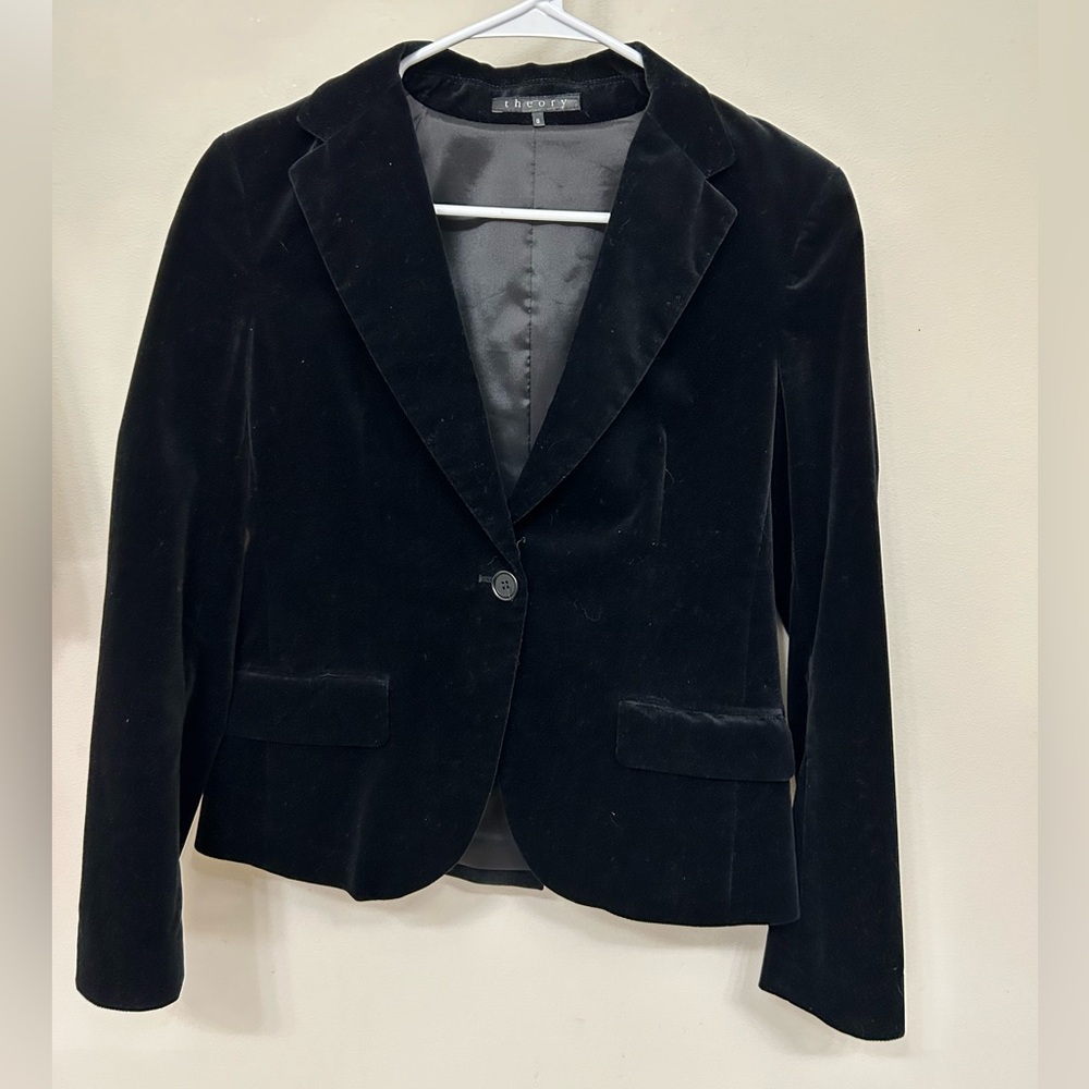 Theory Blazer, velvet black size 8